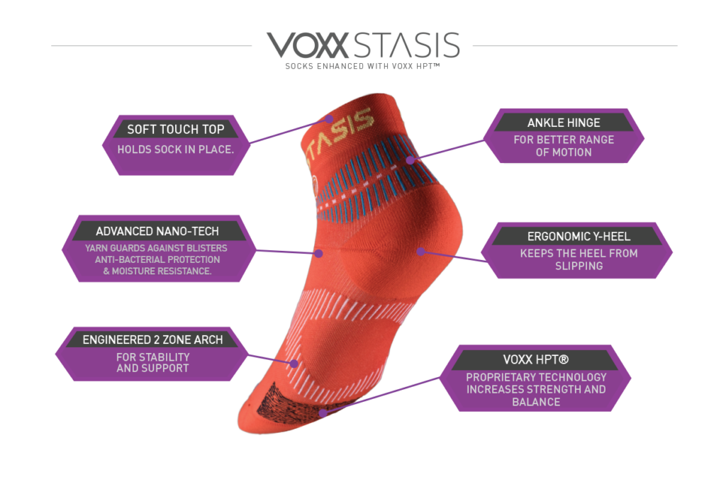 Voxx Stasis Athletic Mini Crew & No show - Health and Wellness